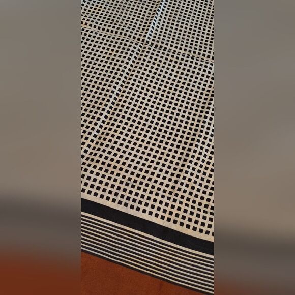 Yves Saint Laurent Vintage Brown Silk Scarf Rolled Hem - Picture 7 of 14